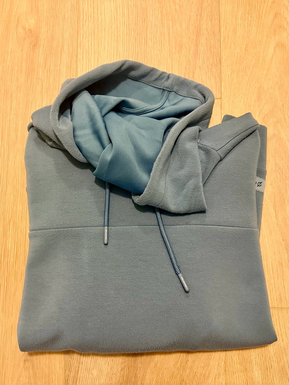 Peloton Blue Pullover Hoodie with Drawstrings